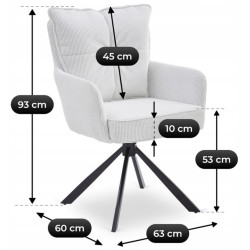 Scaun Mebel Elite City (Cream/Black) Thumb