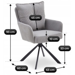 Scaun Mebel Elite City (Grey/Black) Thumb