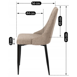 Scaun Mebel Elite Cork 2 (Beige/Black) Thumb