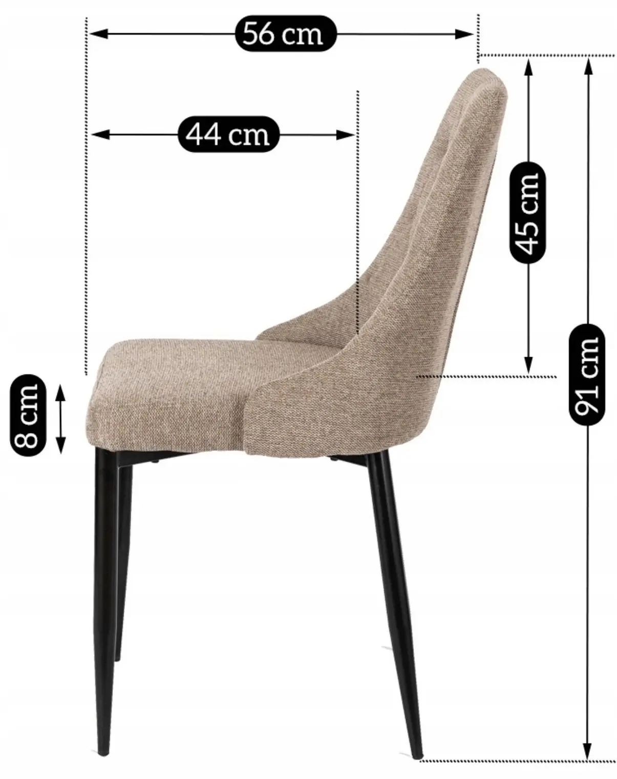 Scaun Mebel Elite Cork 2 (Beige/Black) - 7