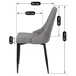 Scaun Mebel Elite Cork 2 (Grey/Black) Thumb