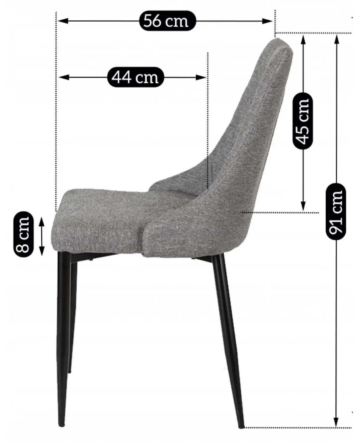 Scaun Mebel Elite Cork 2 (Grey/Black)