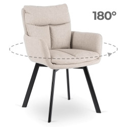 Стул Mebel Elite Cortado (Beige/Black) Thumb
