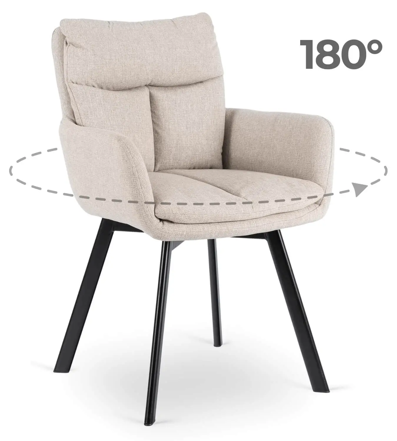 Стул Mebel Elite Cortado (Beige/Black) - 2