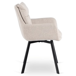 Стул Mebel Elite Cortado (Beige/Black) Thumb