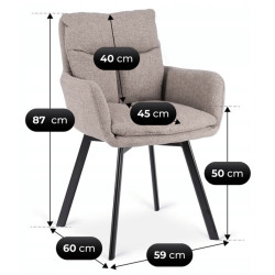 Стул Mebel Elite Cortado (Brown/Black) Thumb