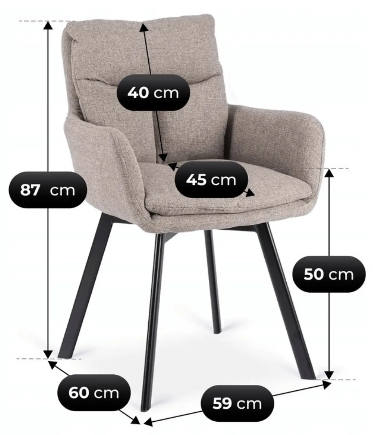 Стул Mebel Elite Cortado (Brown/Black) - 7