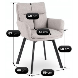Стул Mebel Elite Cortado (Grey/Black) Thumb