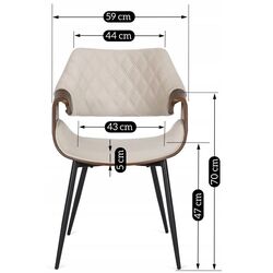 Стул Mebel Elite Dakota (Beige/Walnut) Thumb