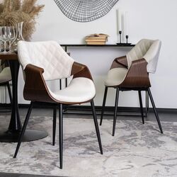 Стул Mebel Elite Dakota (Beige/Walnut) Thumb