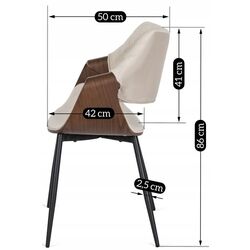 Стул Mebel Elite Dakota (Beige/Walnut) Thumb