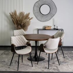 Стул Mebel Elite Dakota (Beige/Walnut) Thumb