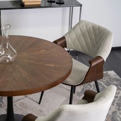 Стул Mebel Elite Dakota (Beige/Walnut) Thumb