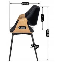 Стул Mebel Elite Dakota (Black/Craft Oak Golden) Thumb