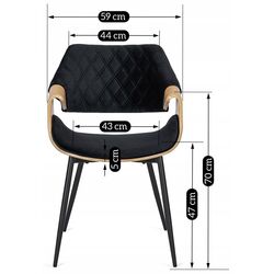 Стул Mebel Elite Dakota (Black/Craft Oak Golden) Thumb