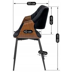 Стул Mebel Elite Dakota (Black/Walnut) Thumb