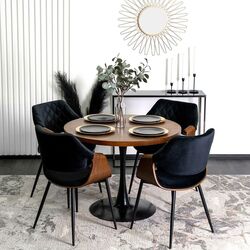 Стул Mebel Elite Dakota (Black/Walnut) Thumb