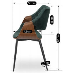 Scaun Mebel Elite Dakota (Green/Walnut) Thumb
