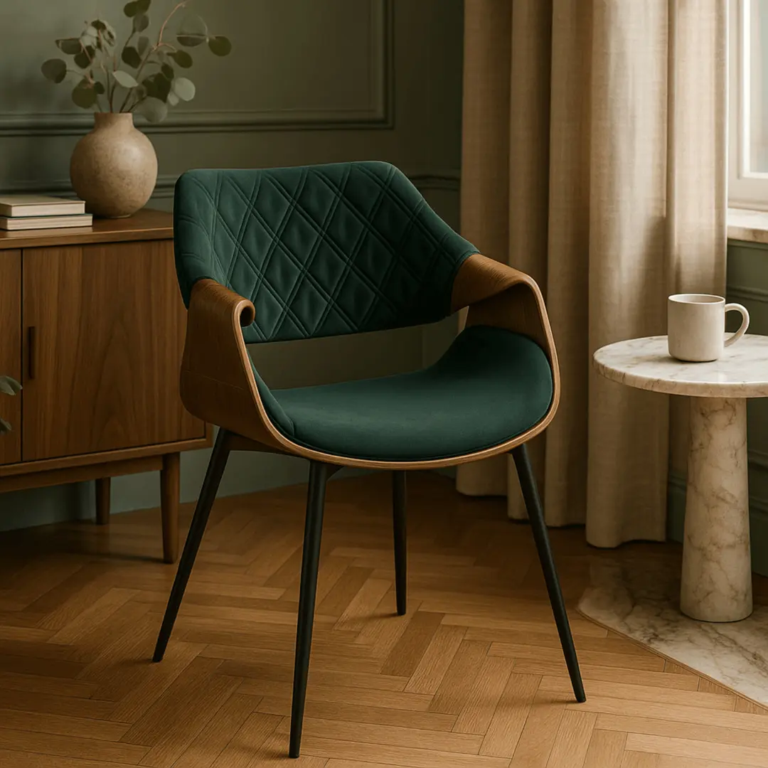 Scaun Mebel Elite Dakota (Green/Walnut)