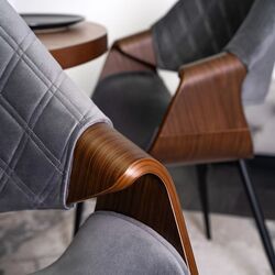 Стул Mebel Elite Dakota (Grey/Walnut) Thumb