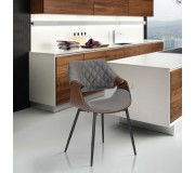 Scaun Mebel Elite Dakota (Grey/Walnut)