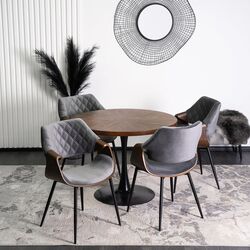 Стул Mebel Elite Dakota (Grey/Walnut) Thumb