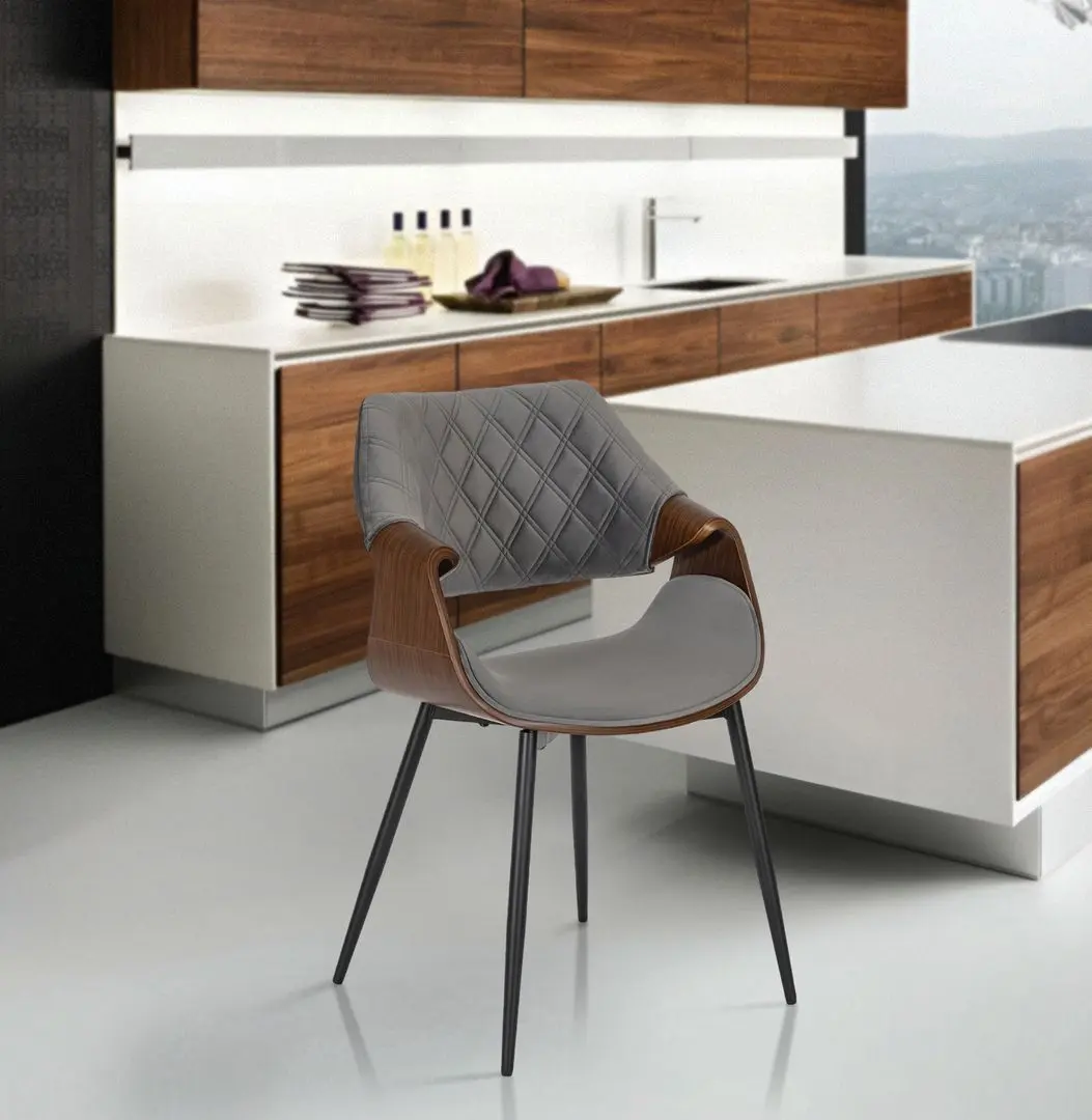 Стул Mebel Elite Dakota (Grey/Walnut)