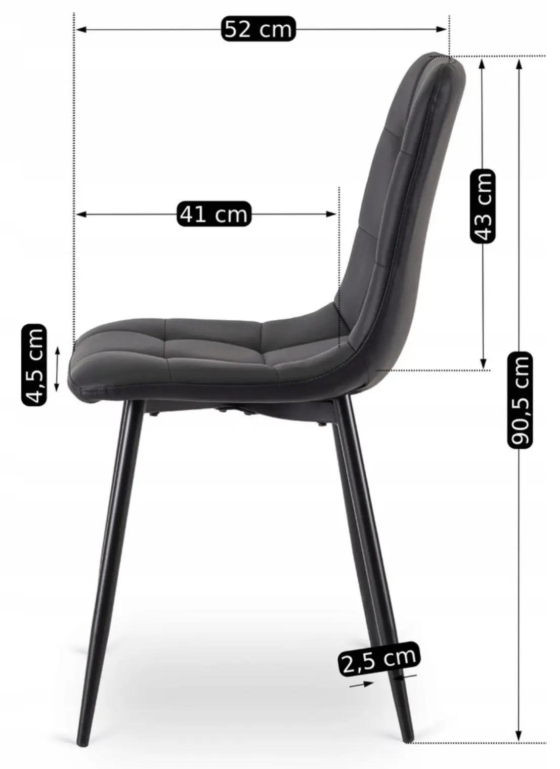 Стул Mebel Elite Dalvin (Black)