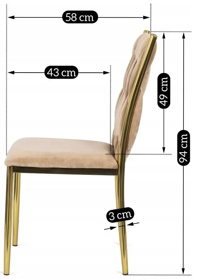 Scaun Mebel Elite Dan (Beige/Golden)