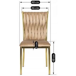 Scaun Mebel Elite Dan (Beige/Golden) Thumb