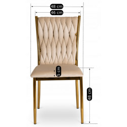 Scaun Mebel Elite Dan (Cream/Gold) Thumb