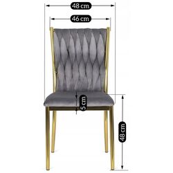 Scaun Mebel Elite Dan (Grey/Golden) Thumb