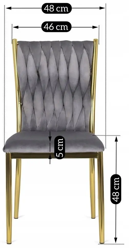 Scaun Mebel Elite Dan (Grey/Golden)