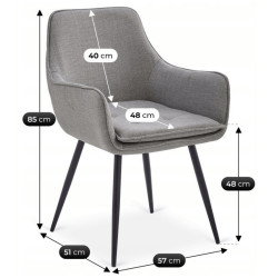 Scaun Mebel Elite Edrick (Grey/Black) Thumb