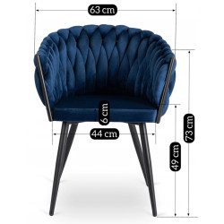 Стул Mebel Elite Elena (Blue/Black) Thumb