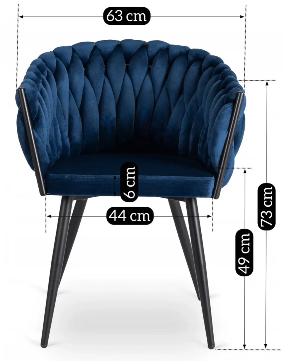 Стул Mebel Elite Elena (Blue/Black)