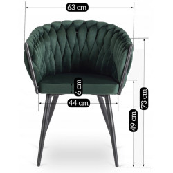 Scaun Mebel Elite Elena (Green/Black) Thumb