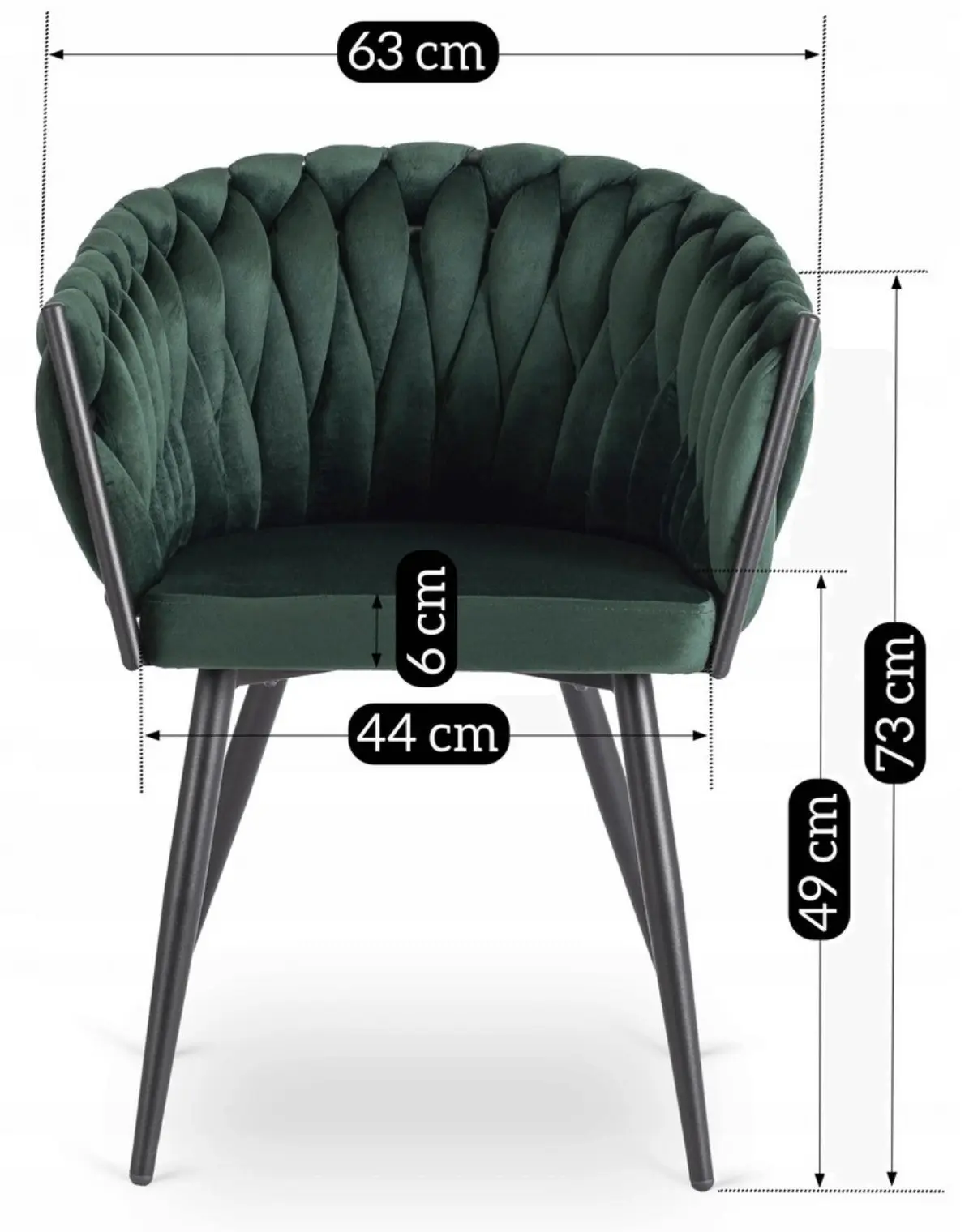 Scaun Mebel Elite Elena (Green/Black)