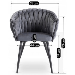 Scaun Mebel Elite Elena (Grey/Black) Thumb