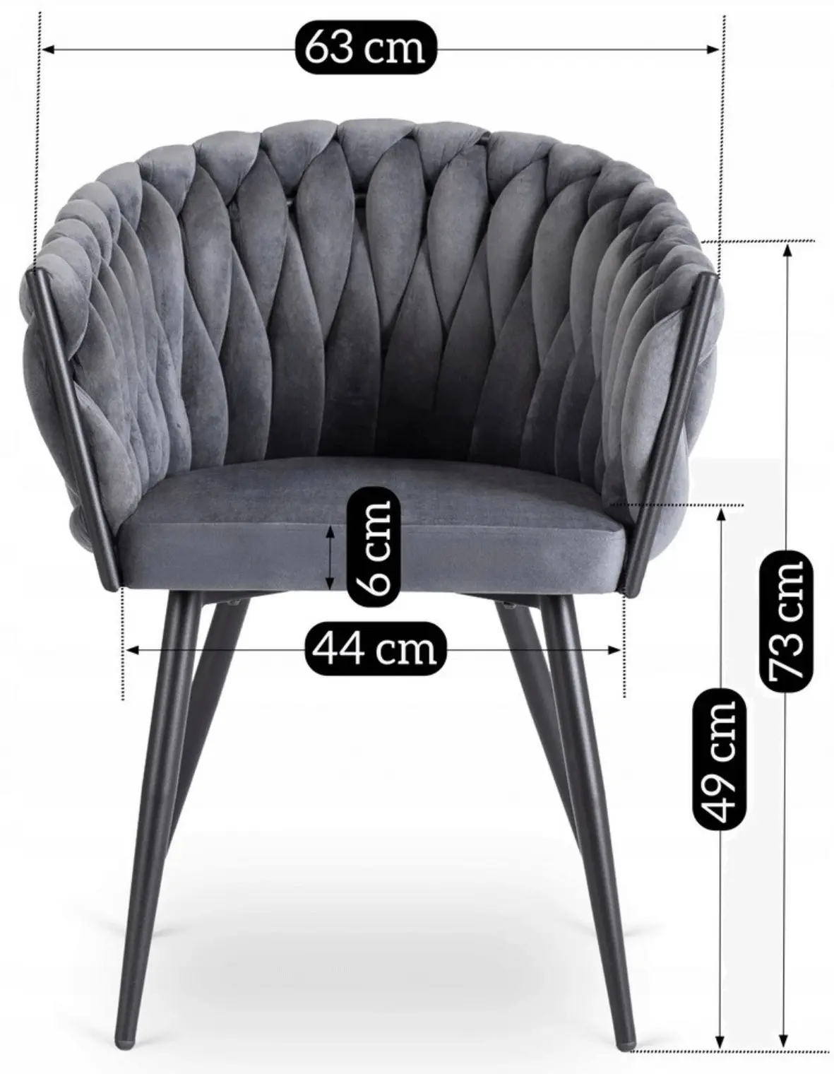 Scaun Mebel Elite Elena (Grey/Black)