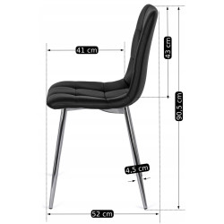Scaun Mebel Elite Enzo (Black/Chrome) Thumb