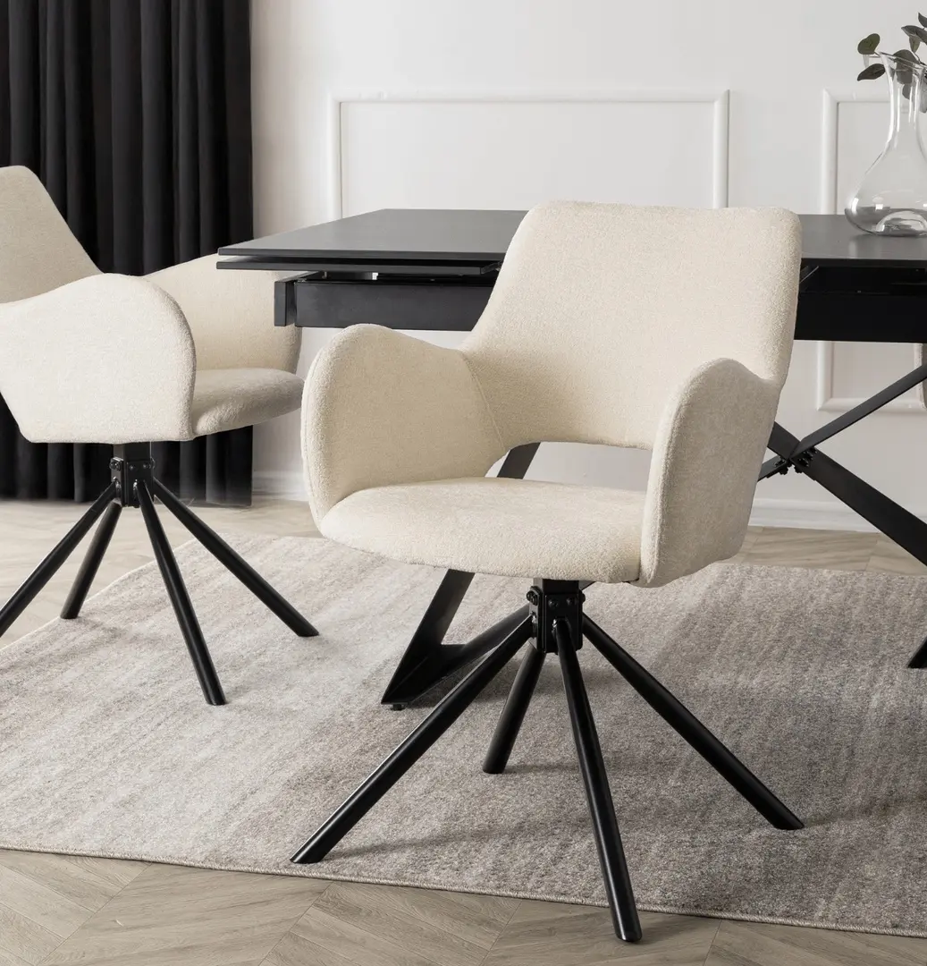 Стул Mebel Elite Flav (Cream/Black)