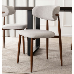 Scaun Mebel Elite Flavio (Grey/Walnut)