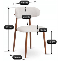 Scaun Mebel Elite Flavio (Grey/Walnut) Thumb