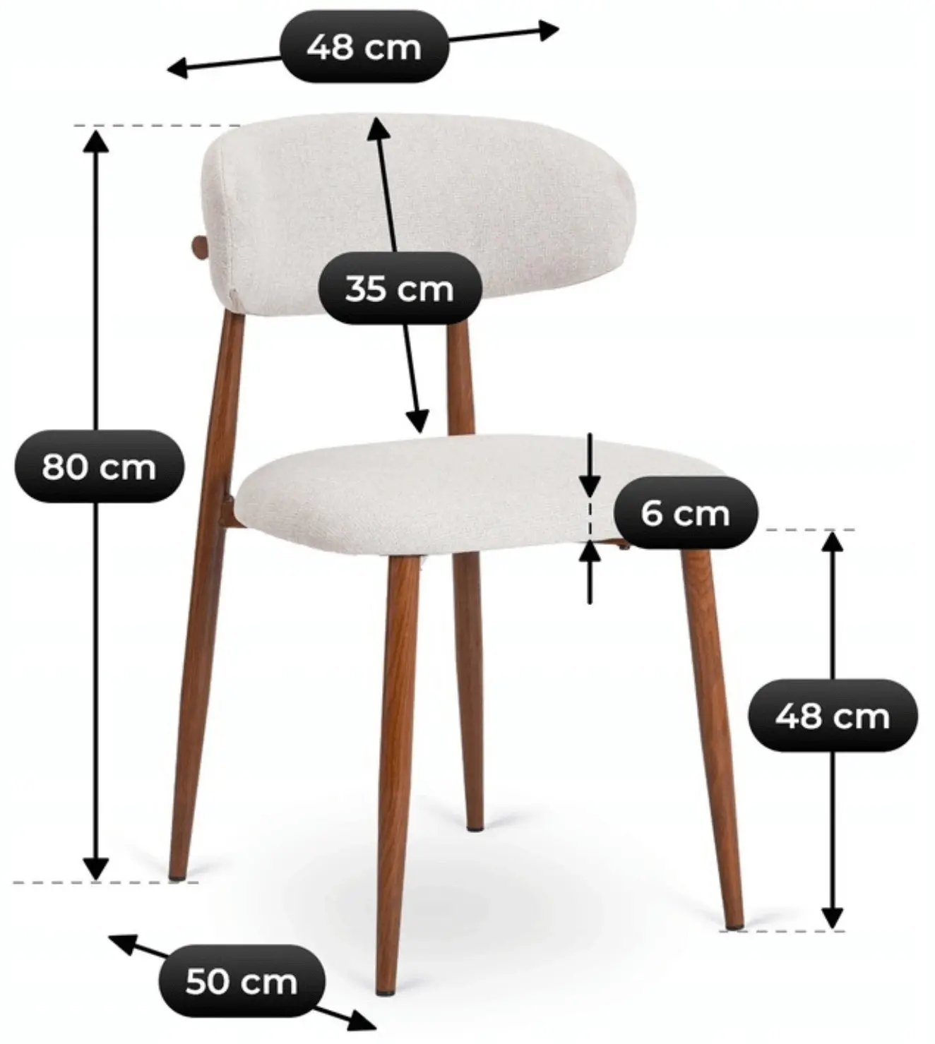 Scaun Mebel Elite Flavio (Grey/Walnut) - 7