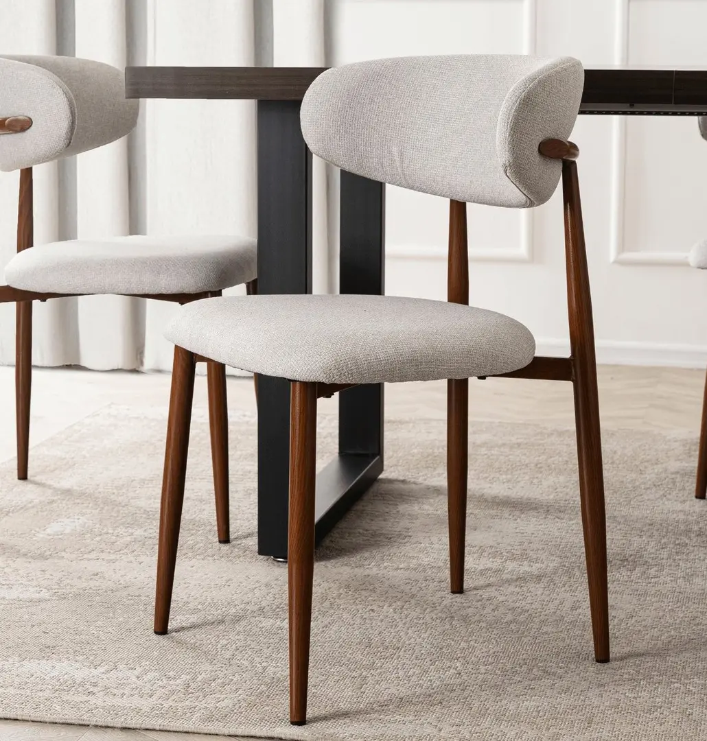Scaun Mebel Elite Flavio (Grey/Walnut)