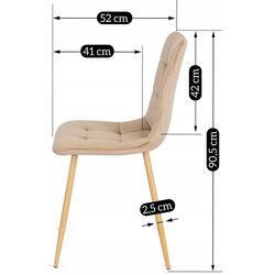 Scaun Mebel Elite Fredy (Beige/Natural Oak) Thumb