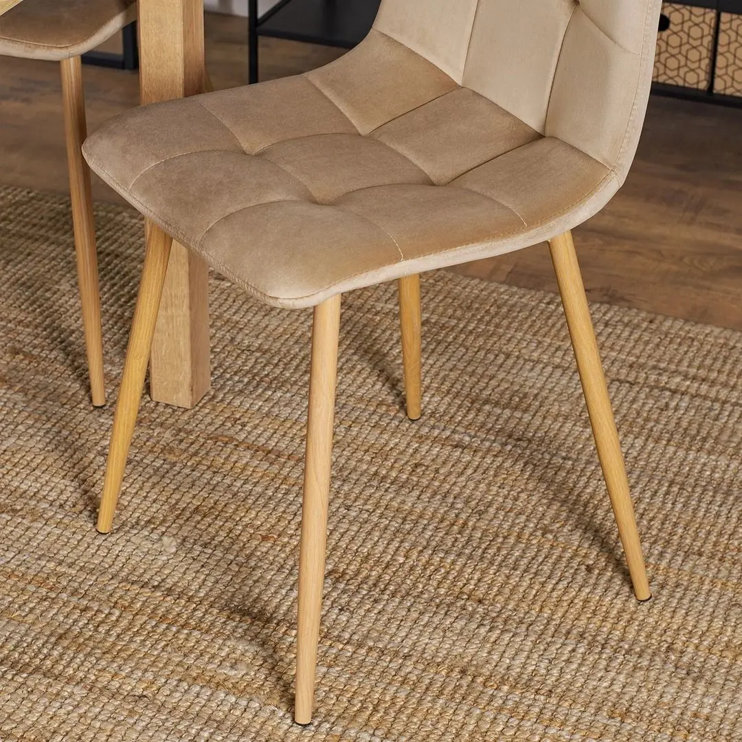 Scaun Mebel Elite Fredy (Beige/Natural Oak)