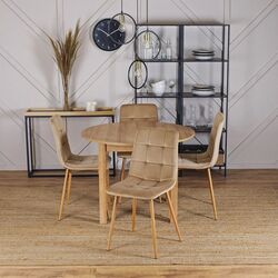 Scaun Mebel Elite Fredy (Beige/Natural Oak) Thumb