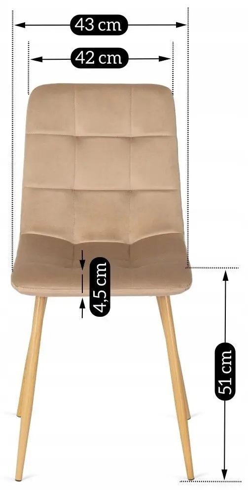 Scaun Mebel Elite Fredy (Beige/Natural Oak)